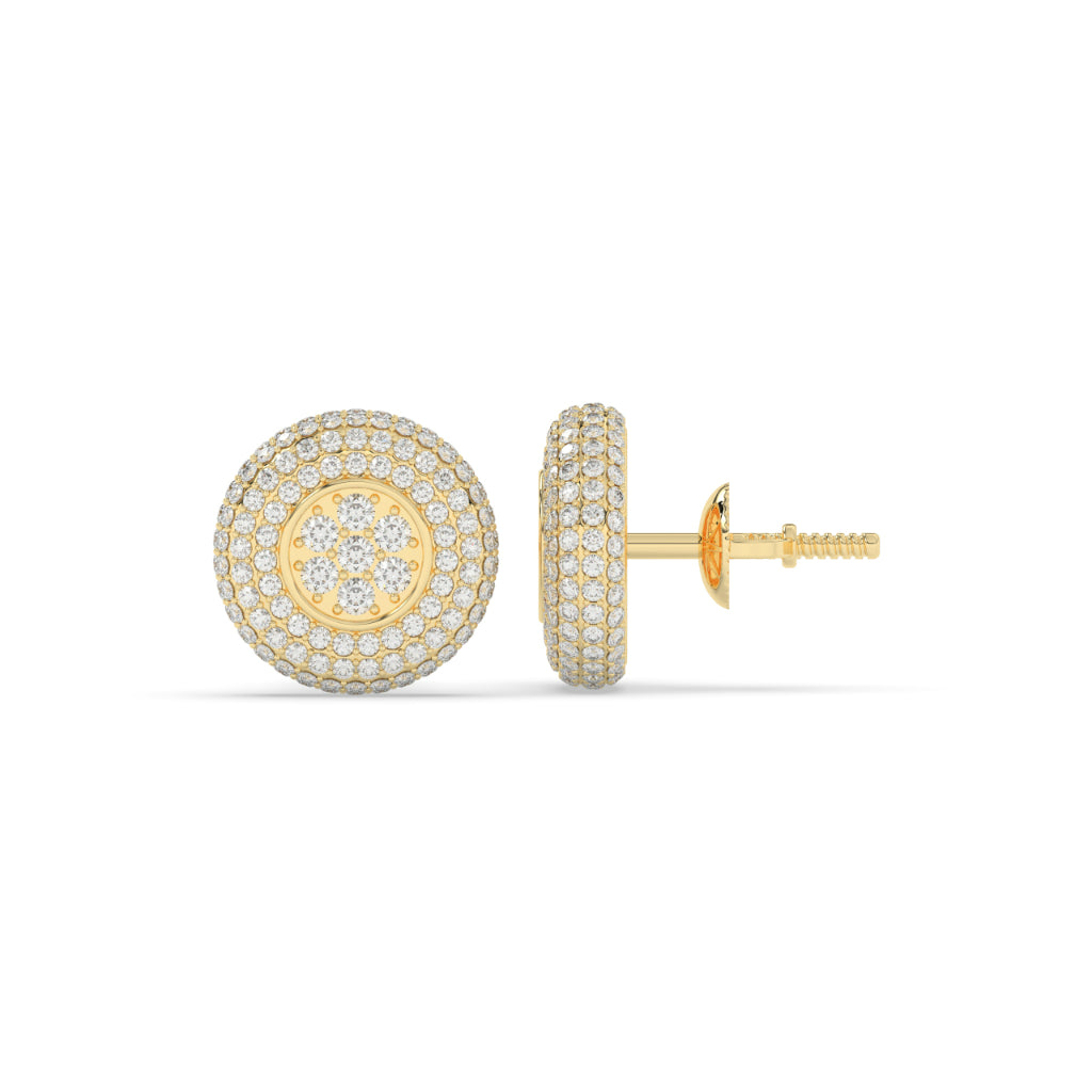 Dome Pavé Floral Stud Design