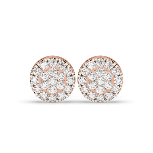 Classic Blooming Diamond Stud Earrings