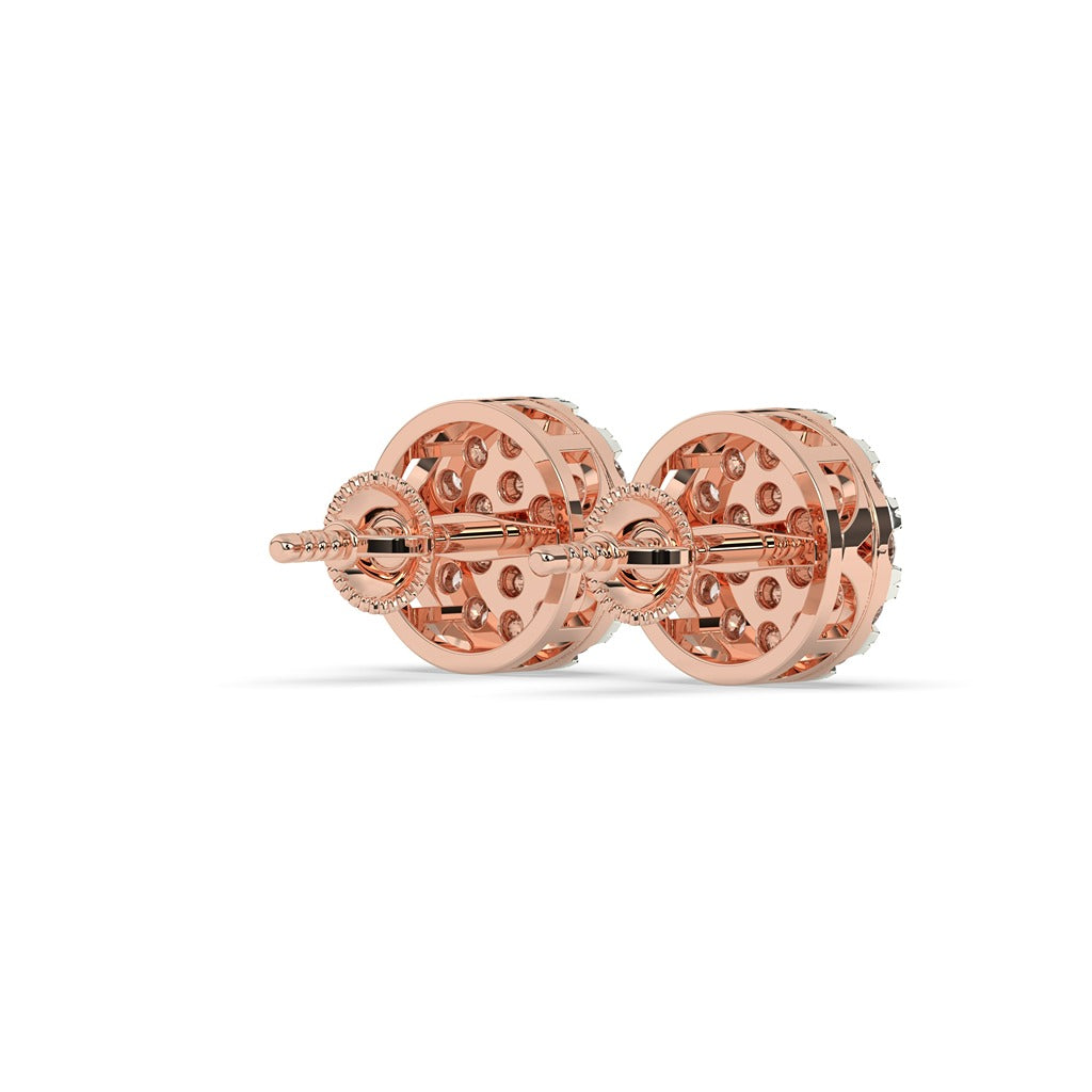 Classic Blooming Diamond Stud Earrings