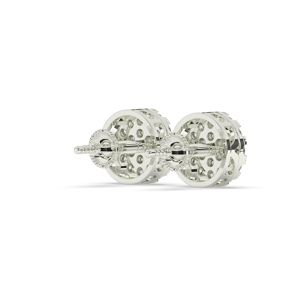 Classic Blooming Diamond Stud Earrings