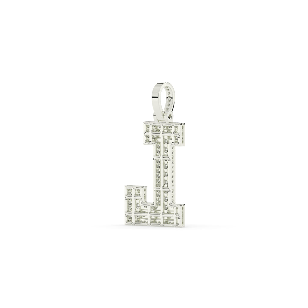 Bold Diamond Initial L Charm