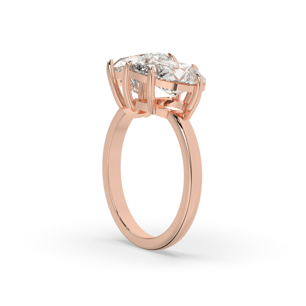 Twin Heart Diamond Promise Ring