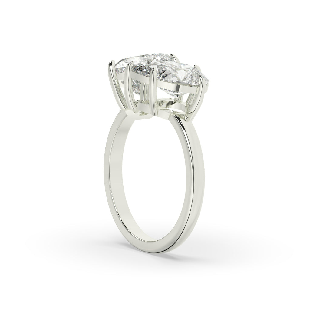 Twin Heart Diamond Promise Ring