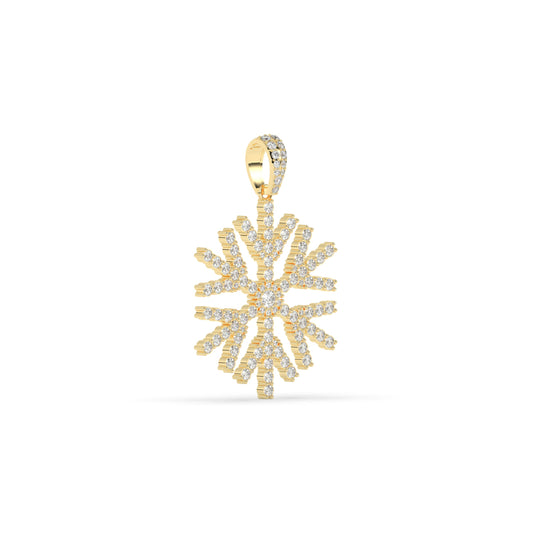 Iced Out Snowflake Diamond Pendant