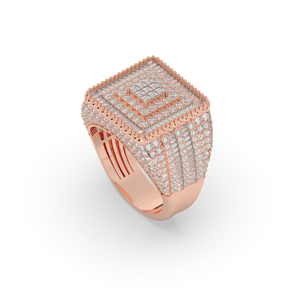 Luxury Pyramid Diamond Power Ring