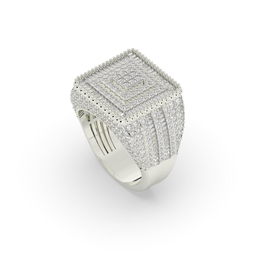 Luxury Pyramid Diamond Power Ring