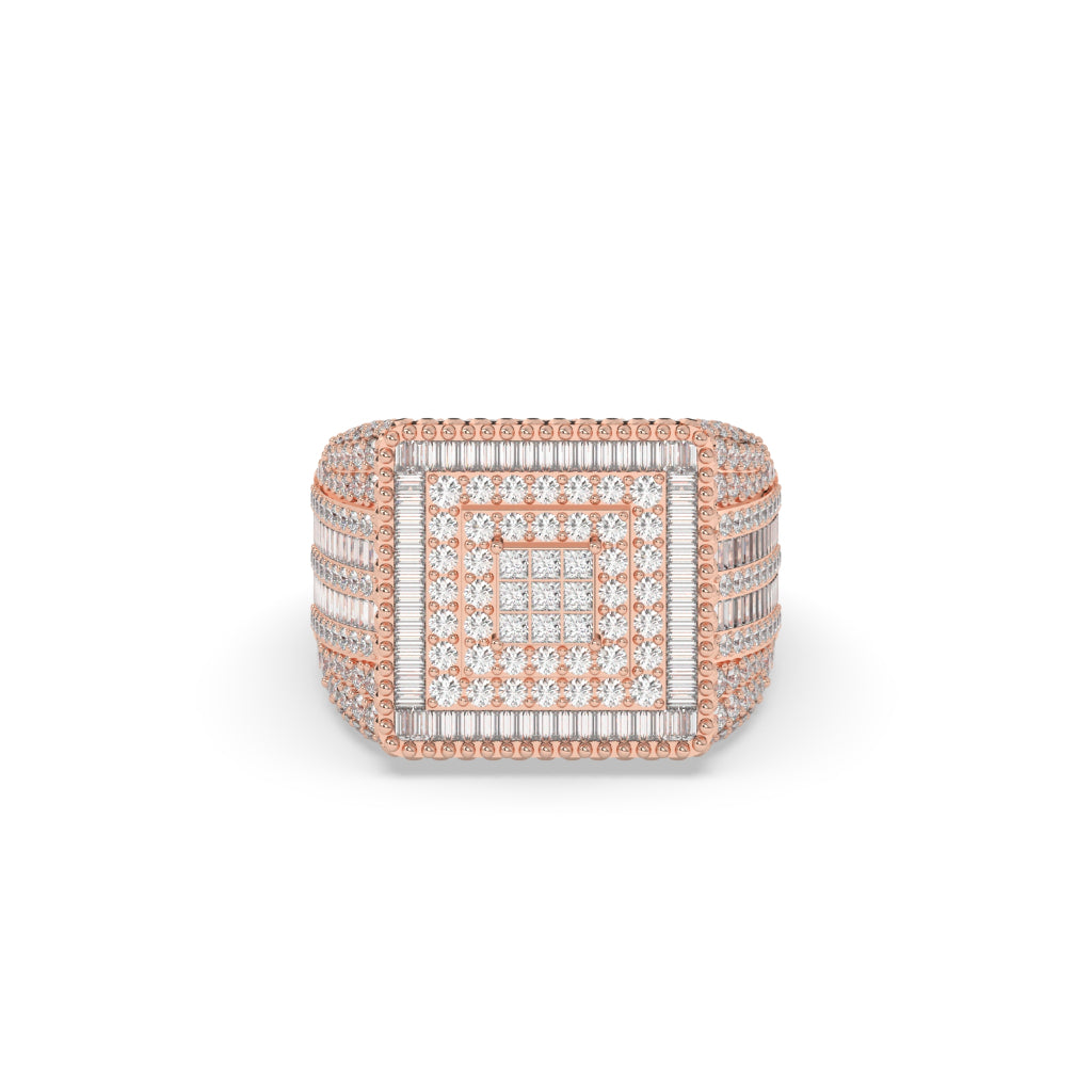 Luxury Pyramid Diamond Power Ring