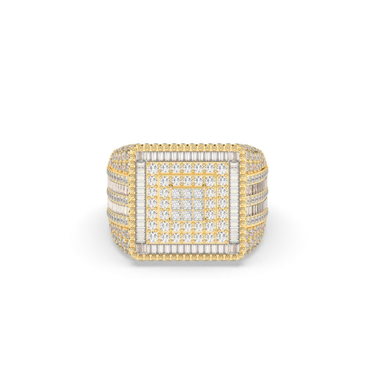 Luxury Pyramid Diamond Power Ring