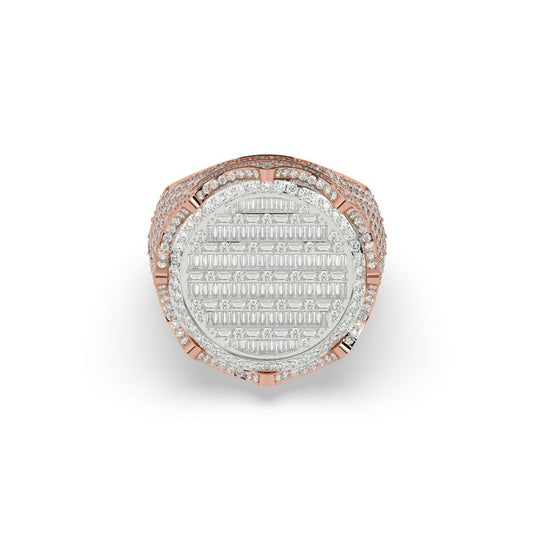 Crown Top Round Diamond Ring