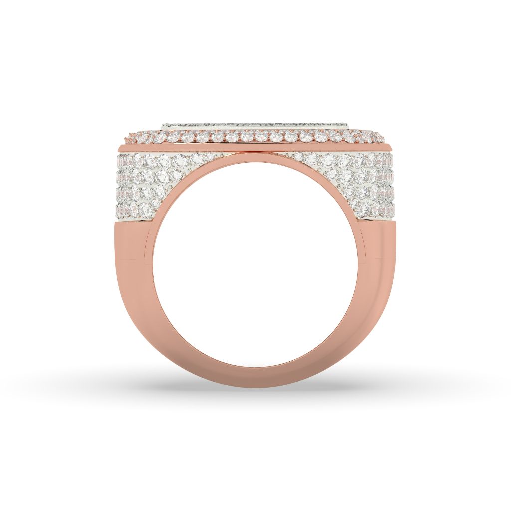 Grid Luxe Cushion Diamond Ring