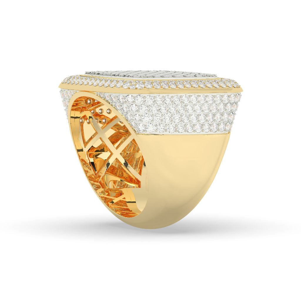 Grid Luxe Cushion Diamond Ring