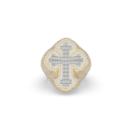 Iced Faith Cross Power Ring