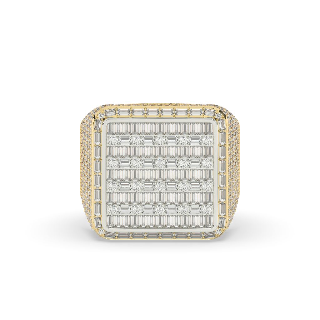 Prestige Grid Baguette Gold Ring