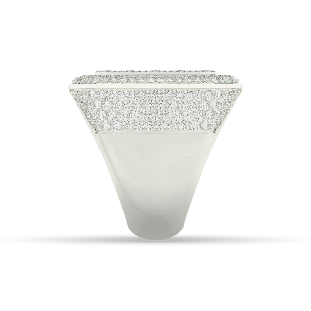 Square Frame Baguette Diamond Ring