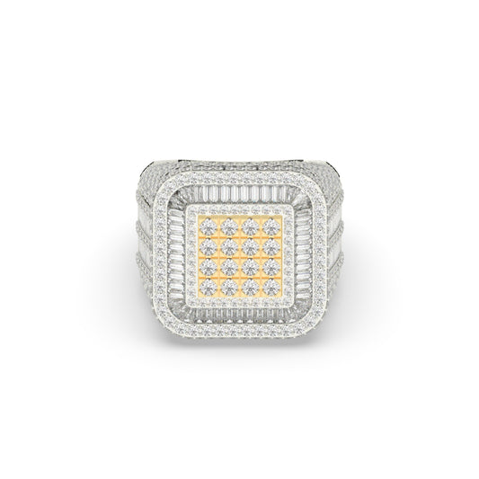 Two-Tone Crown Square Ice Ring