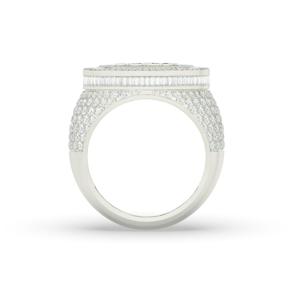 Allah Calligraphy Diamond Iced Ring
