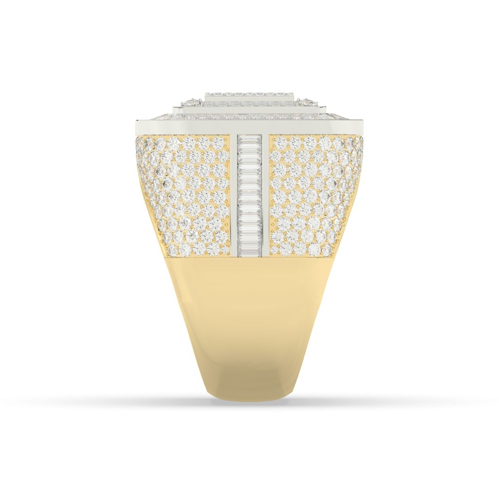 Layered Luxe Square Diamond Ring