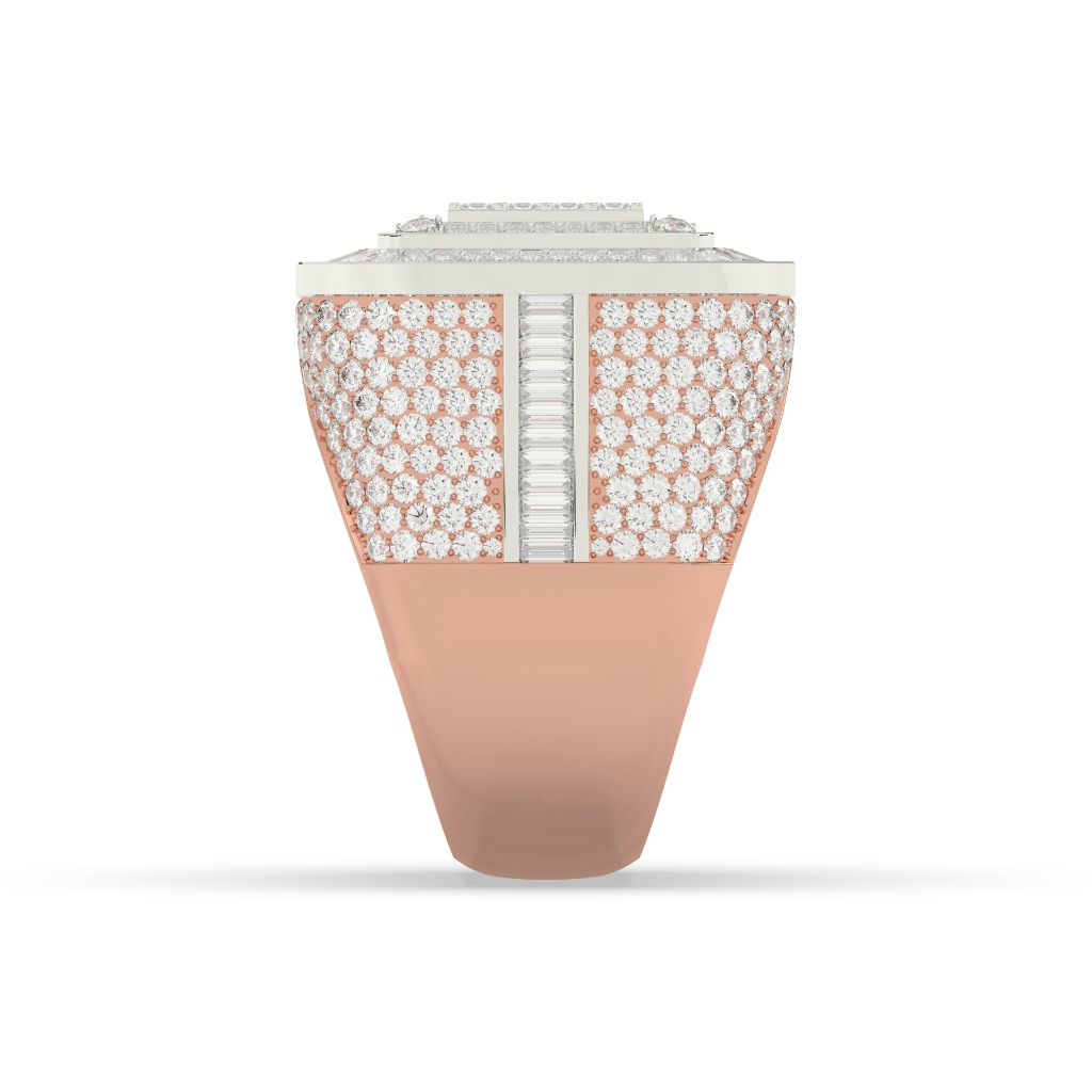 Layered Luxe Square Diamond Ring