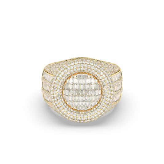 Baguette Frost Circle Crown Ring