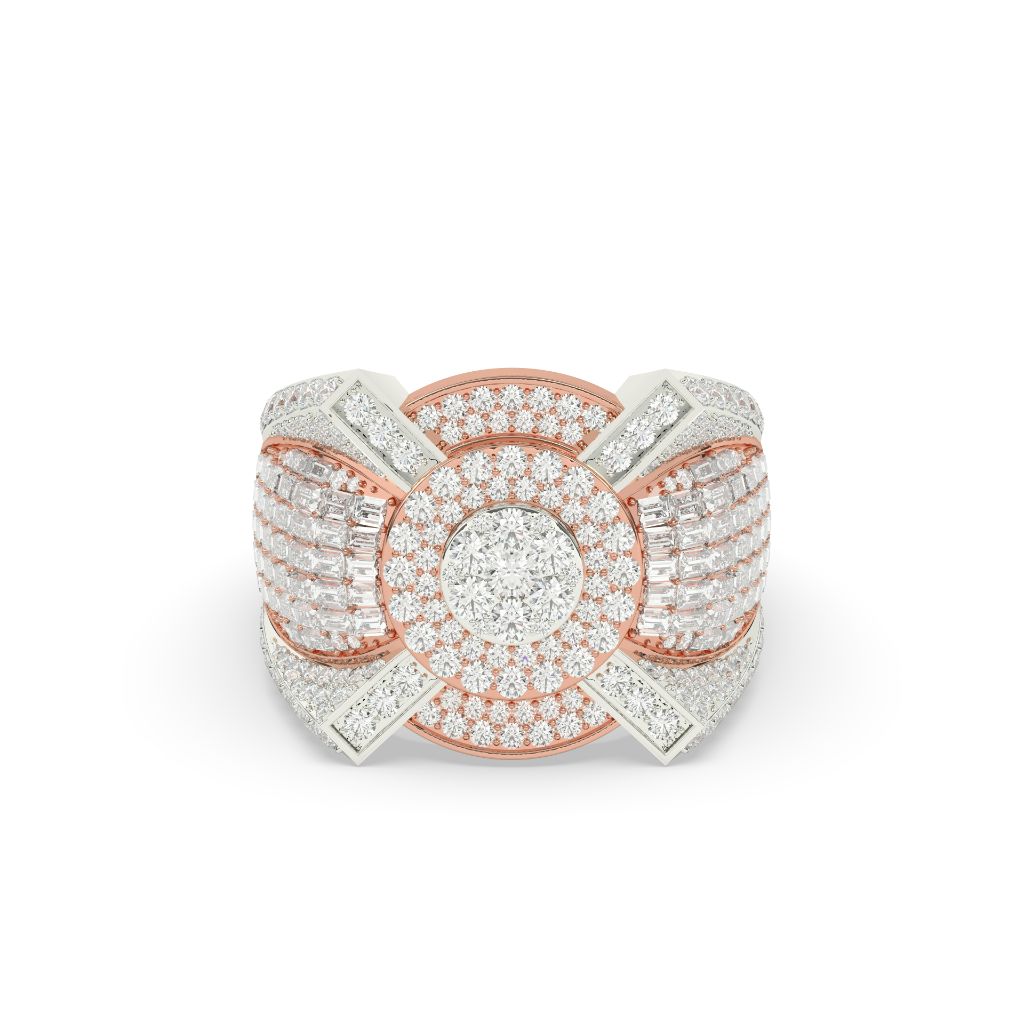 Crowned Glow Baguette Cluster Ring
