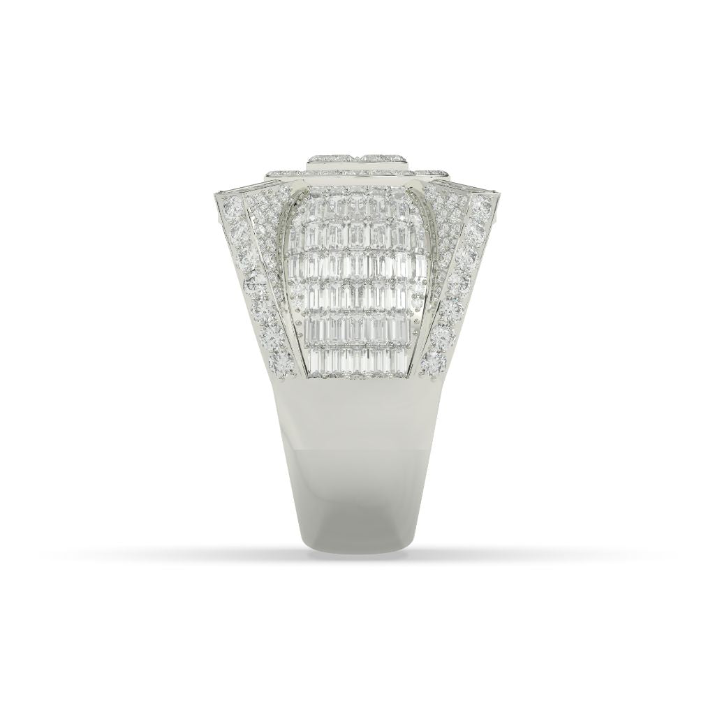 Crowned Glow Baguette Cluster Ring