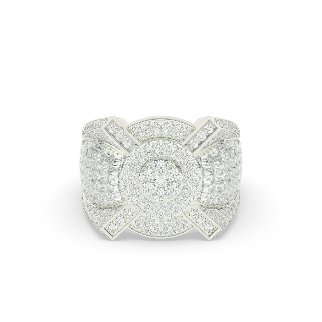 Crowned Glow Baguette Cluster Ring