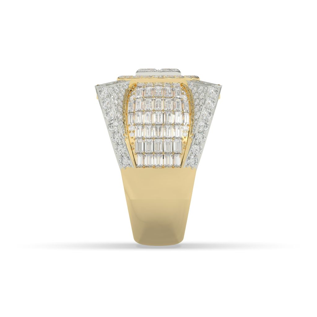 Crowned Glow Baguette Cluster Ring