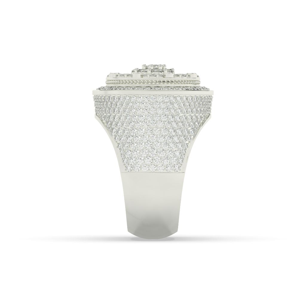 Royal Frosted Circle Cluster Ring