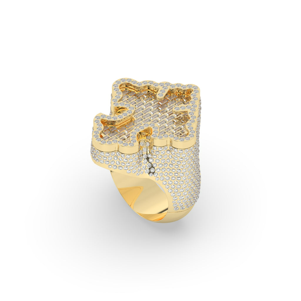 Golden Majesty Crown Style Ring