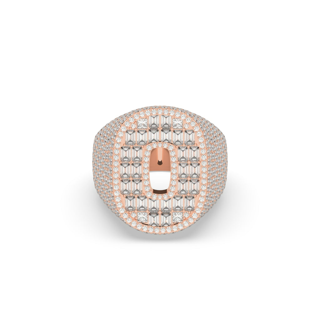 Golden Baguette Oval Ice Ring