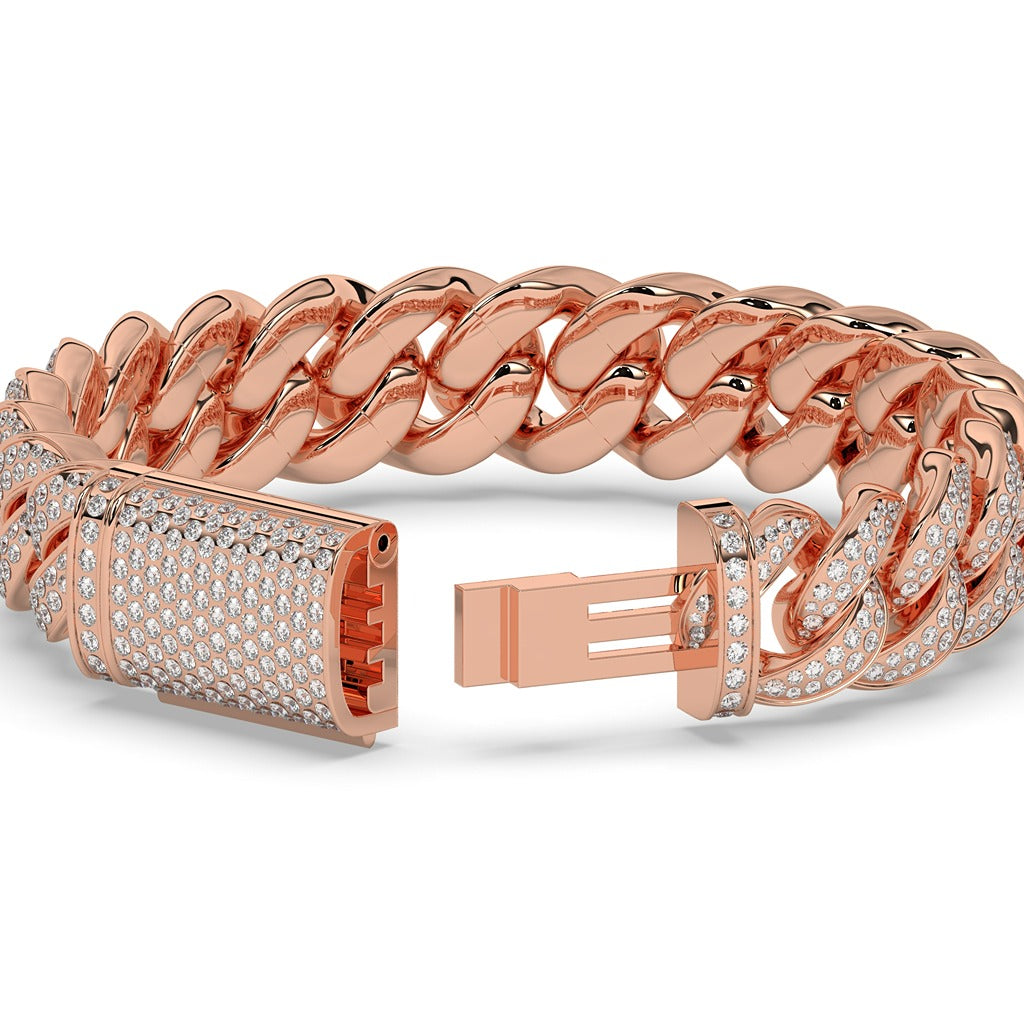 Diamond Iced Cuban Link Bracelet