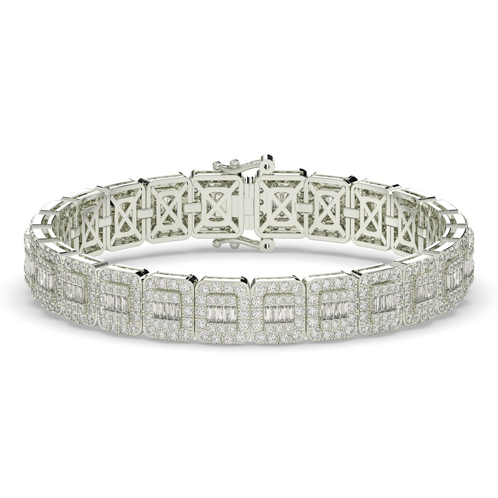 Baguette Block Sparkle Gold Bracelet