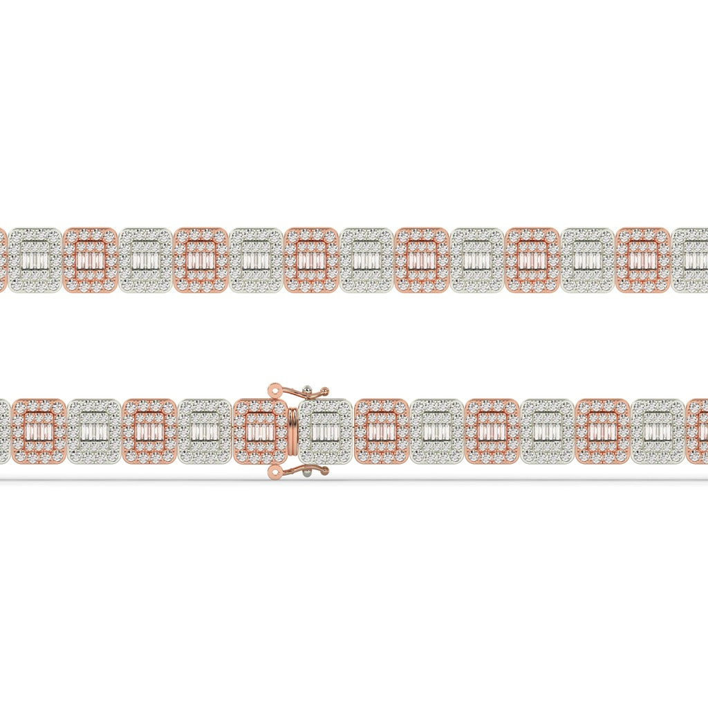 Baguette Block Sparkle Gold Bracelet