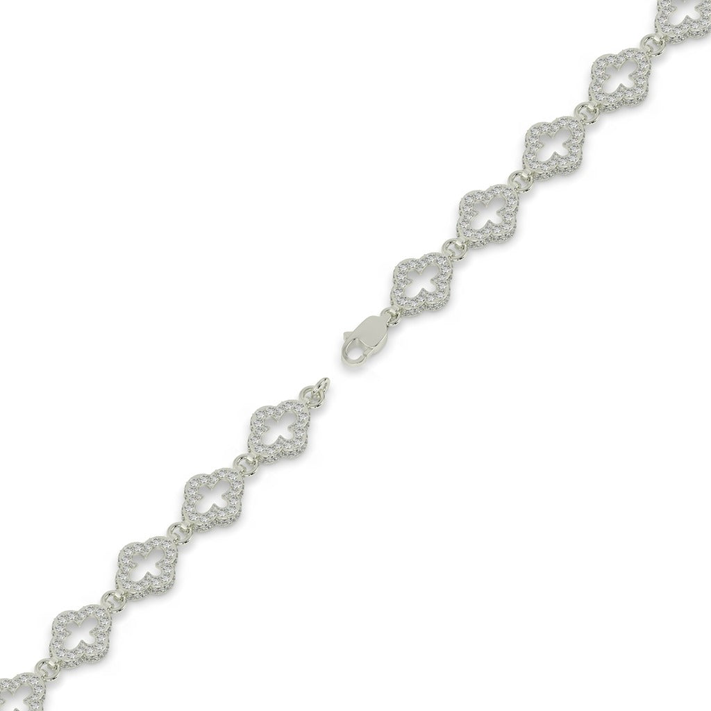 Two-Tone Clover Cross Bracelet