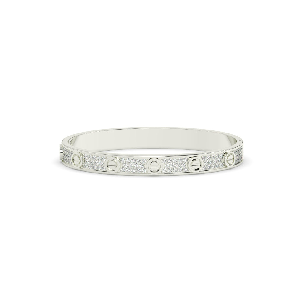Diamond Studded Screw Motif Bracelet