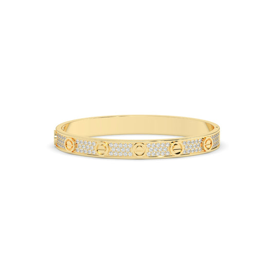 Diamond Studded Screw Motif Bracelet