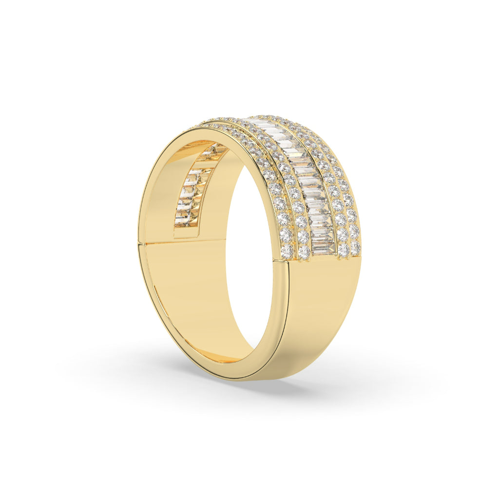 Trio Row Classic Diamond Ring
