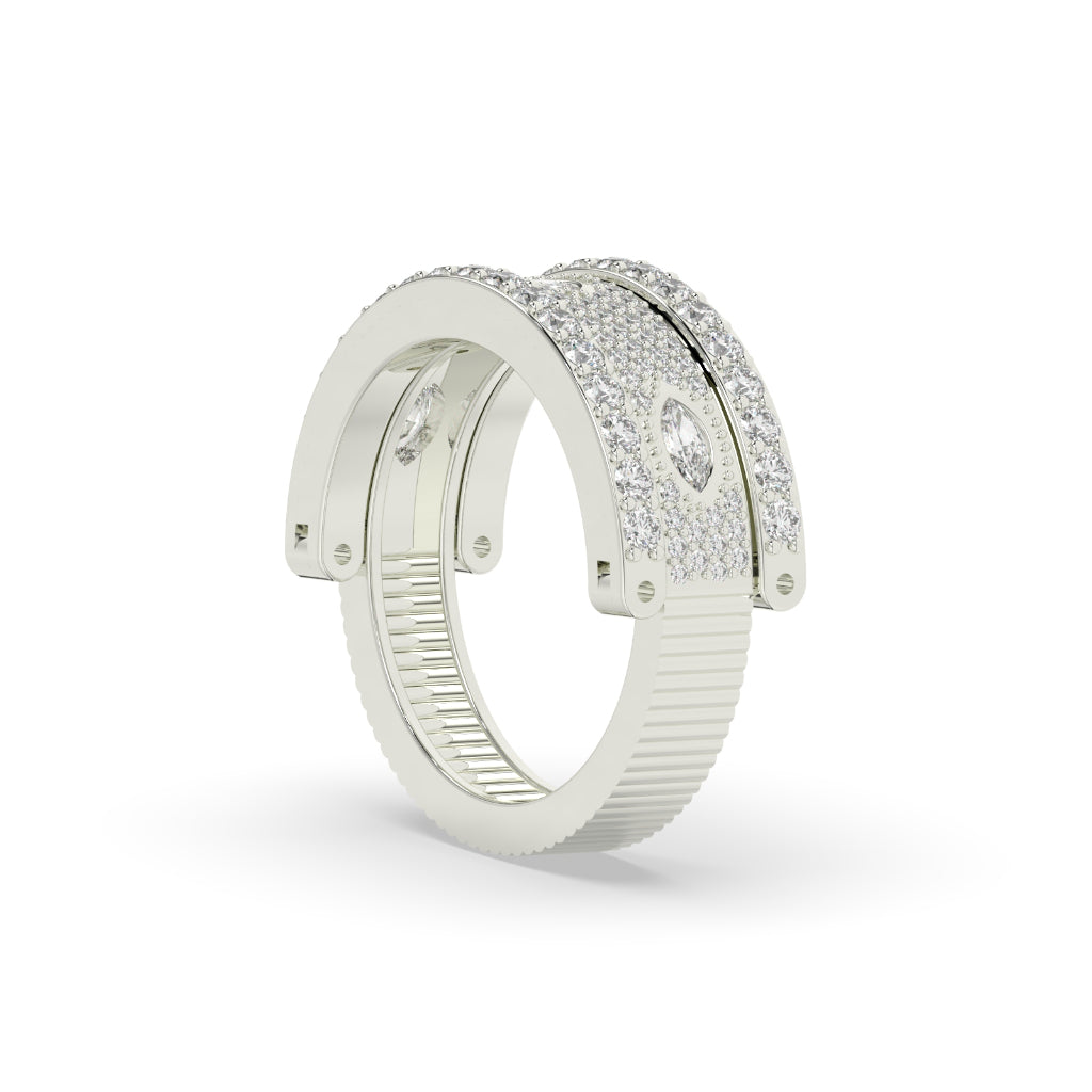 Triple Row Marquise Accent Ring