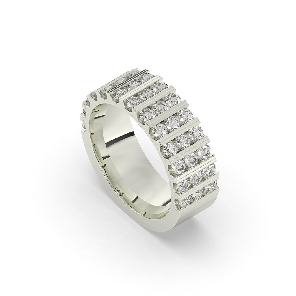Bold Rows Diamond Men's Band