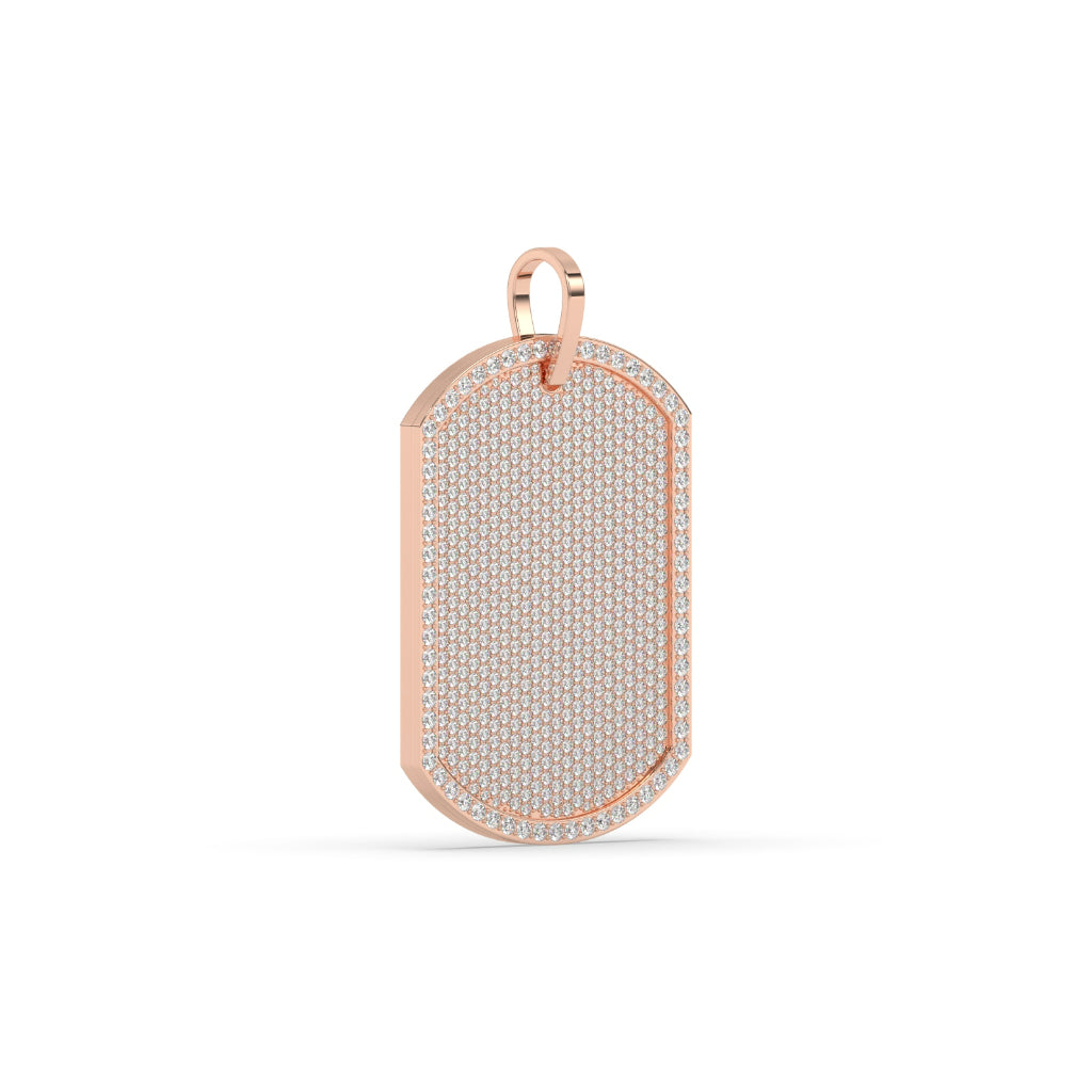 Full Iced Diamond Dog Tag