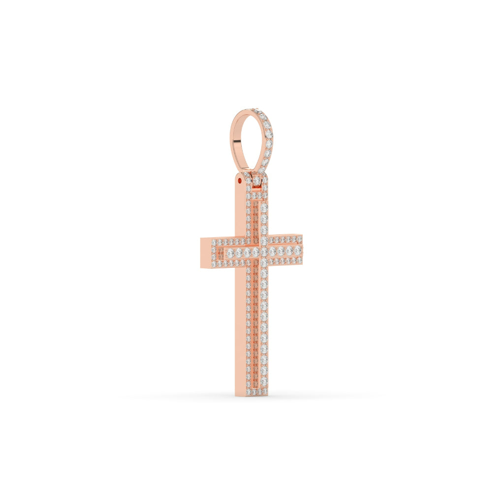 Classic Iced Out Cross Pendant