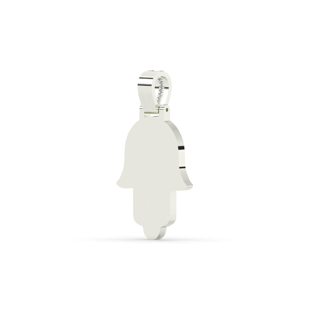 Iced Hamsa Hand Diamond Pendant