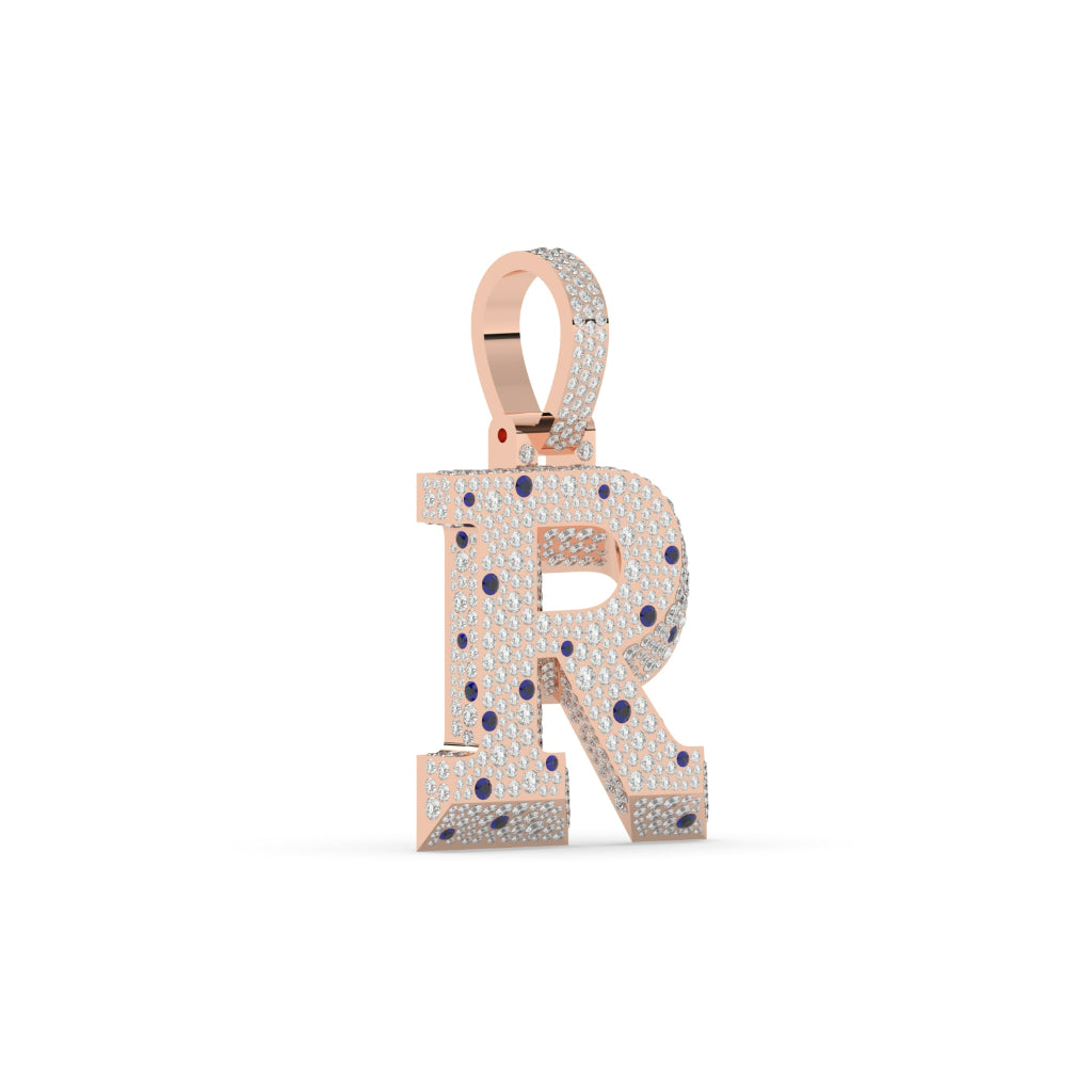 Radiant R Blue Diamond Pendant