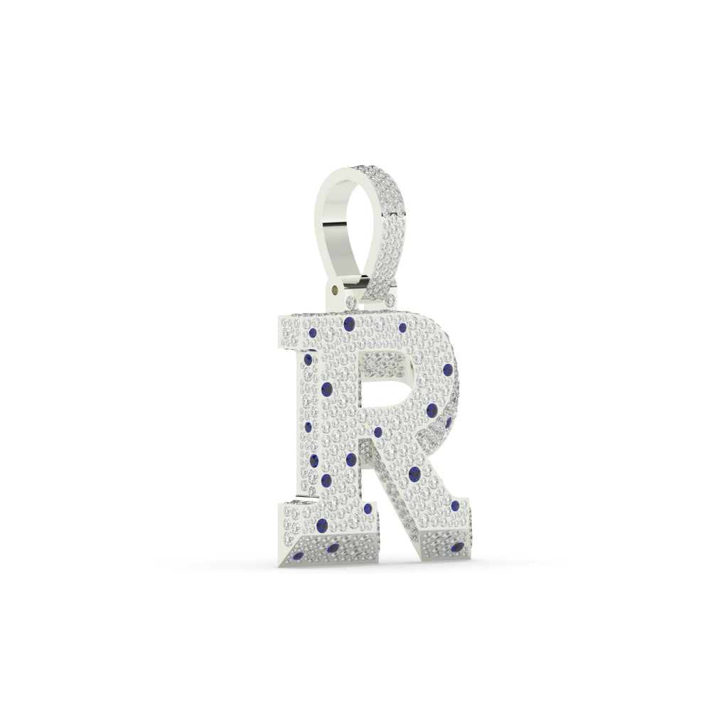 Radiant R Blue Diamond Pendant