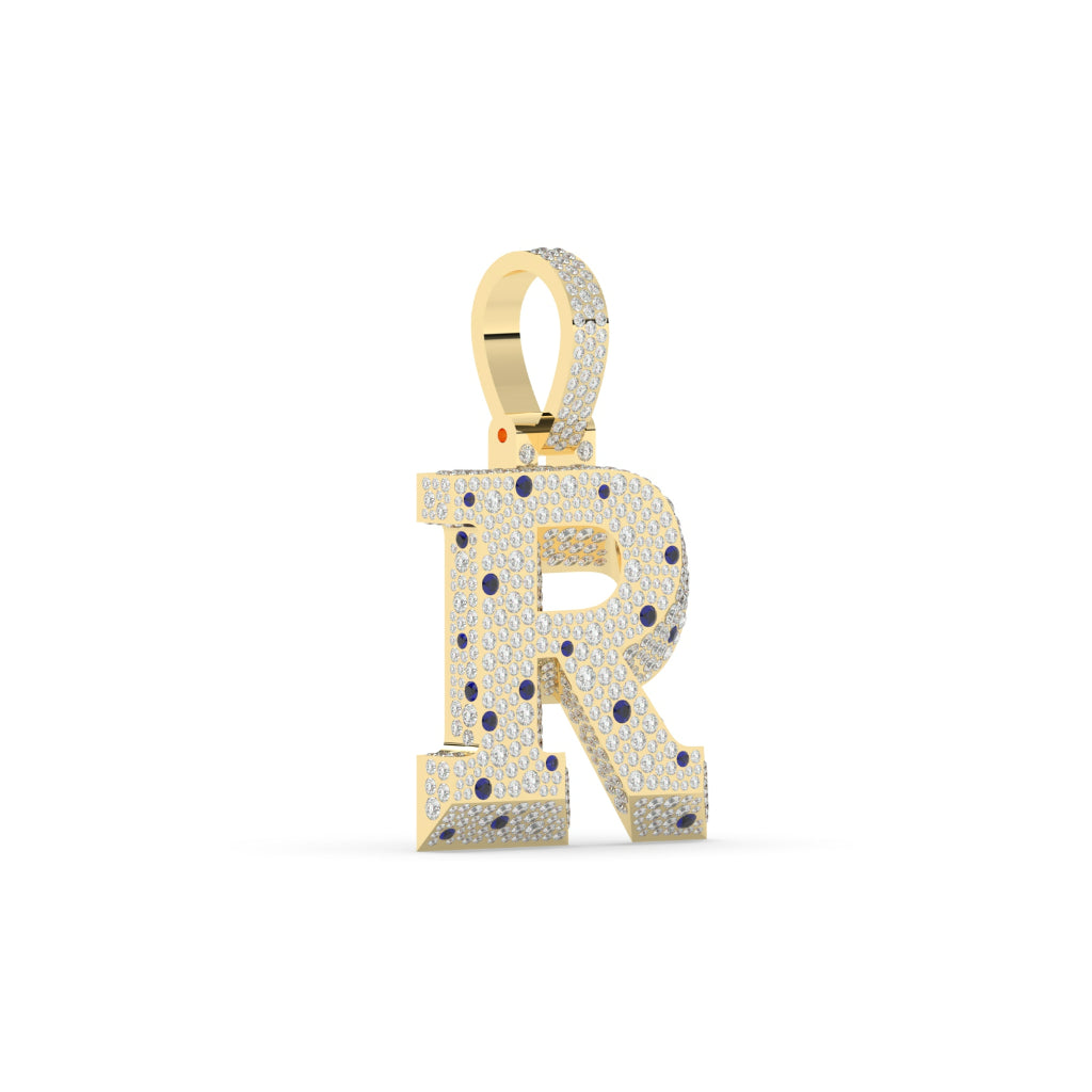 Radiant R Blue Diamond Pendant