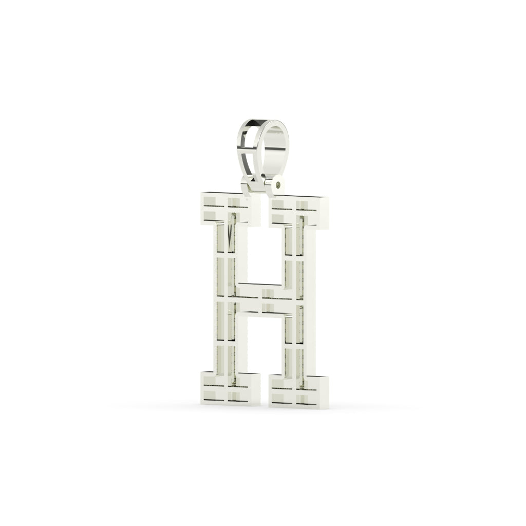 Gleaming Gold H Diamond Pendant