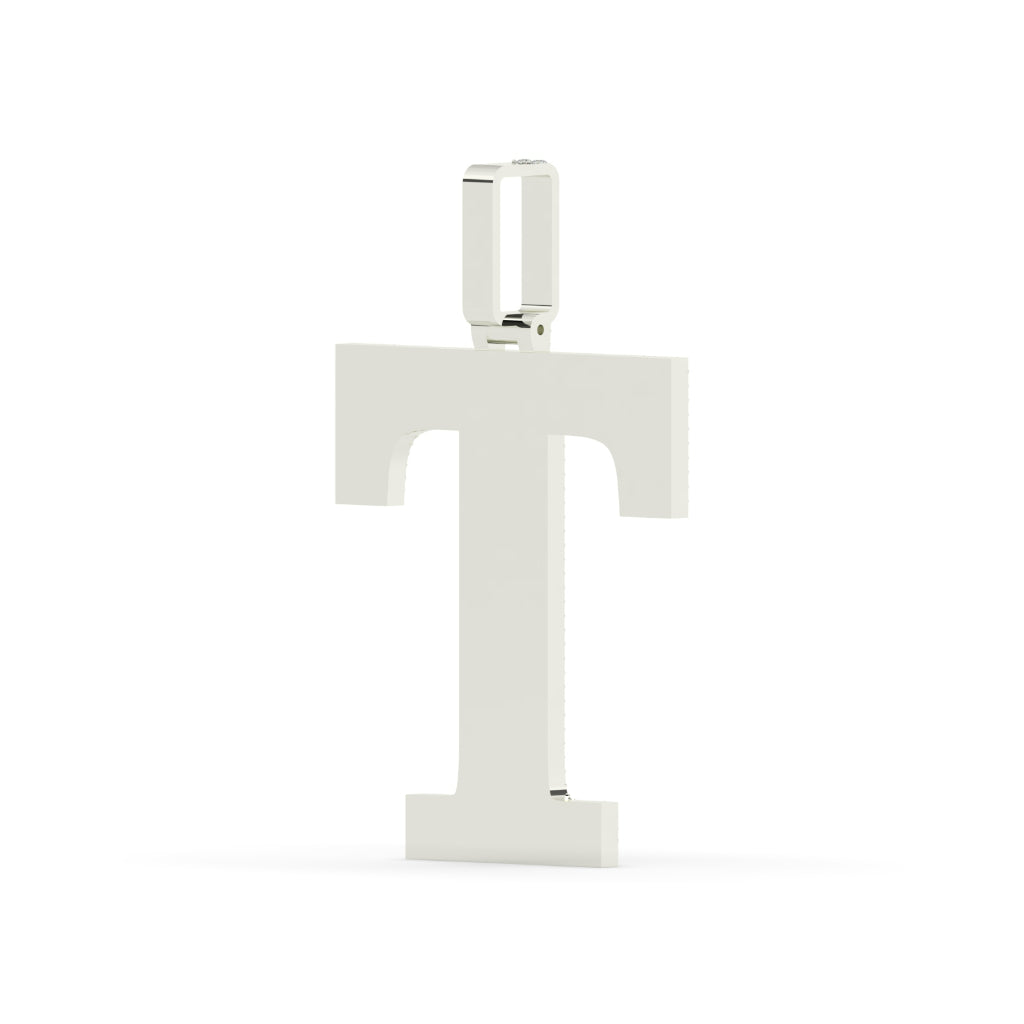Bold Diamond T Initial Necklace