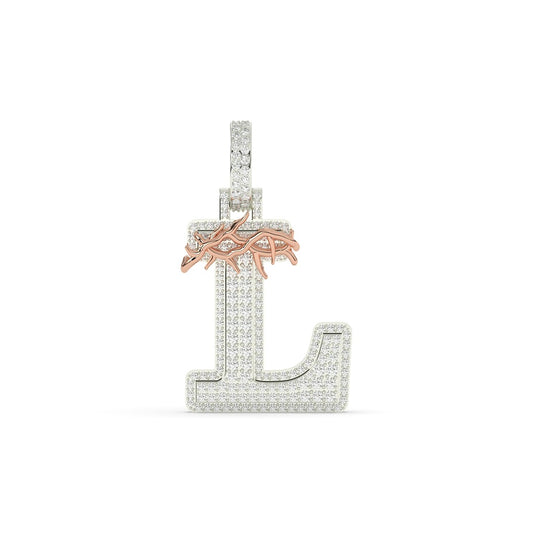 Divine Crowned L Gold Pendant