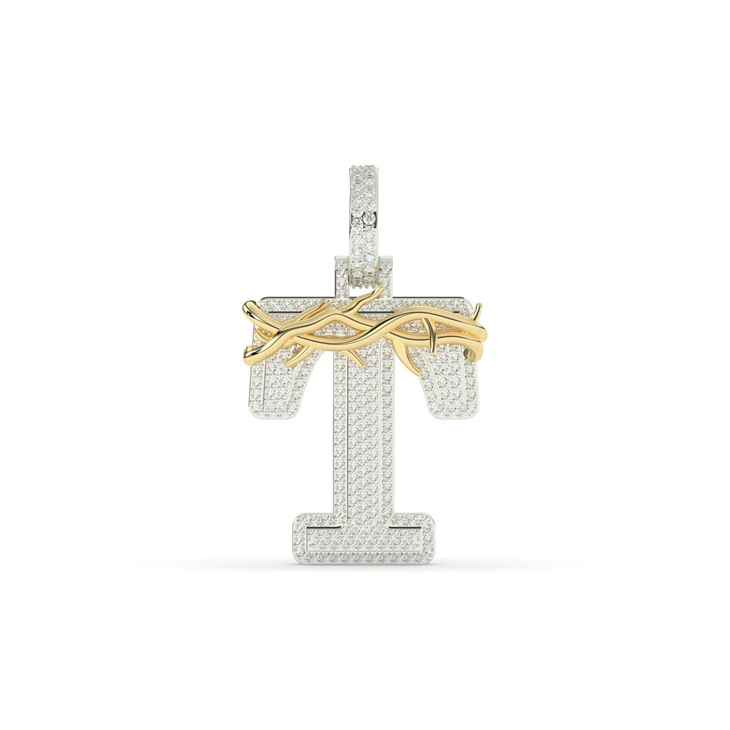 Crowned Glory T Iced Pendant