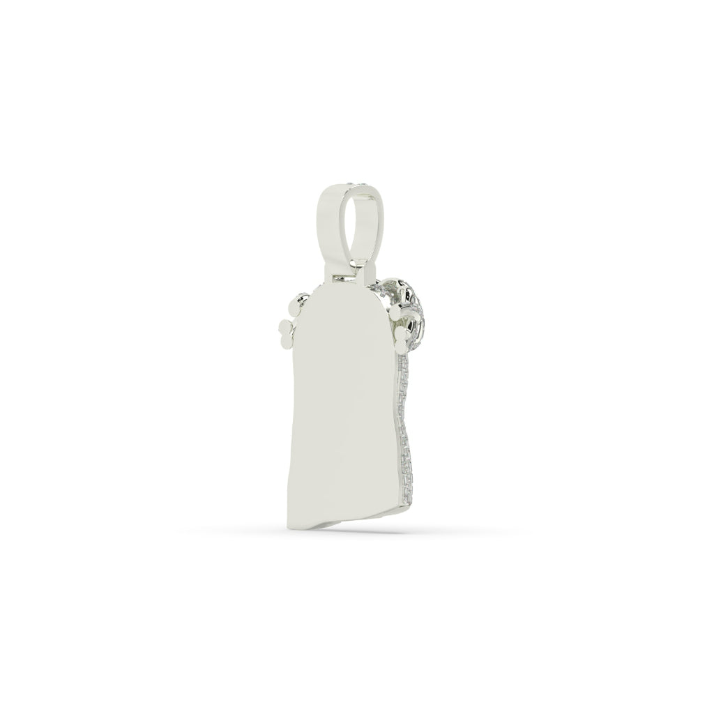 Diamond Crowned Savior Face Charm